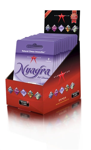 Nyagra Natural Climax Intense - 12 Piece Display - 2 Ct Blister Pack