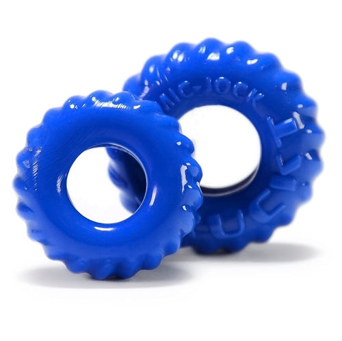 Oxballs Truckt 2 Piece Cockring Set Atomic Jock - Police Blue — blue cock ring at Stuffgoodies