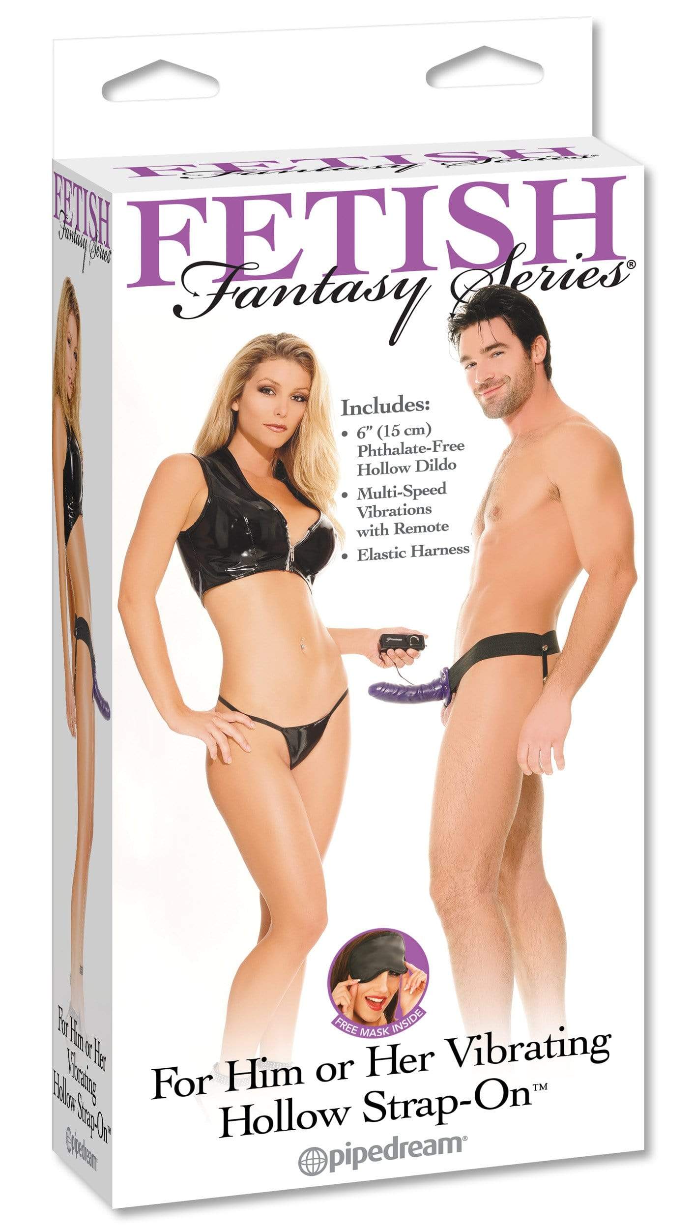 Fetish Fantasy Series for Him or Her Vibrating Hollow Strap-on - Purple
