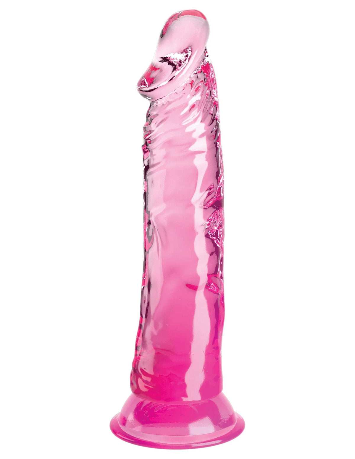 king cock clear 8 inch pink