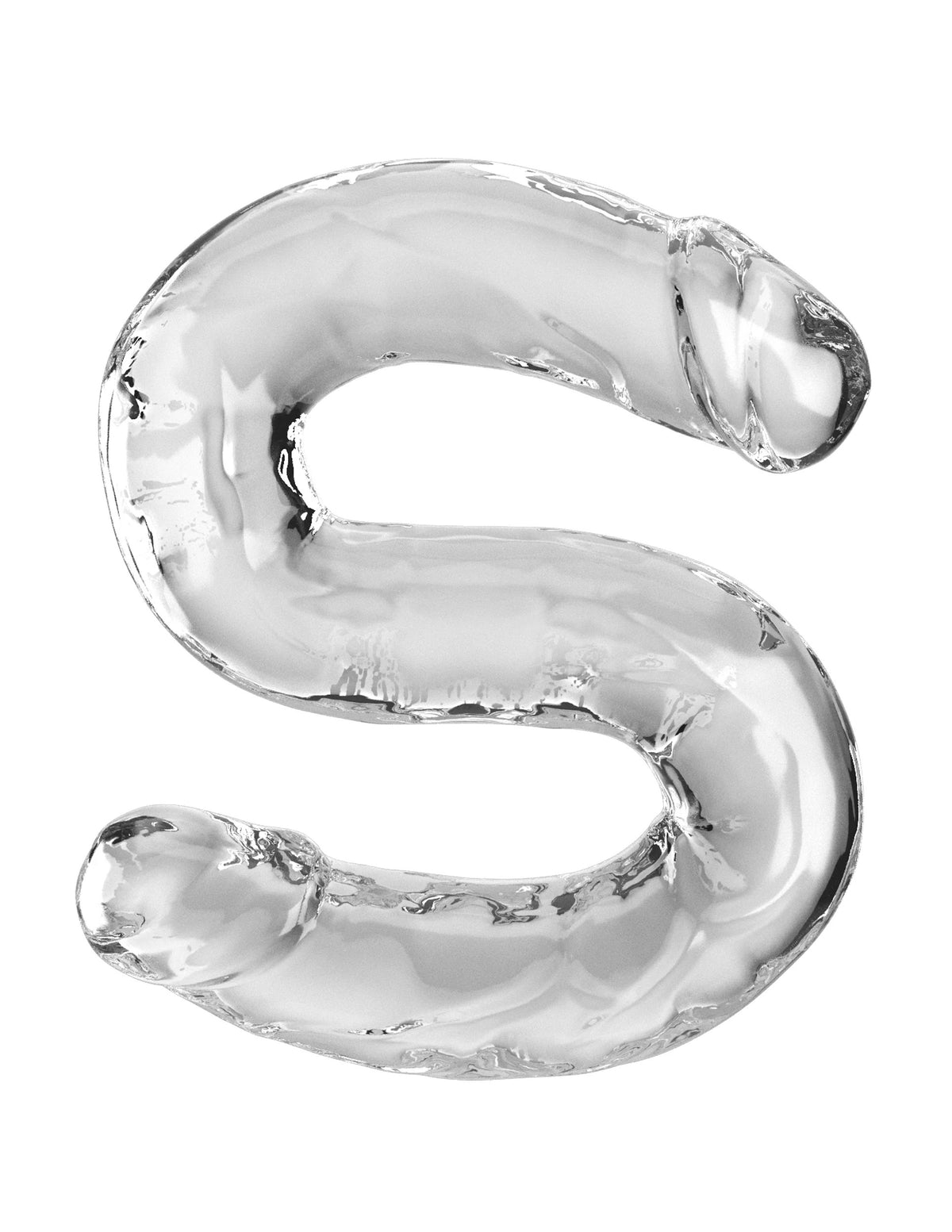 18 Inch Double Dildo - Clear