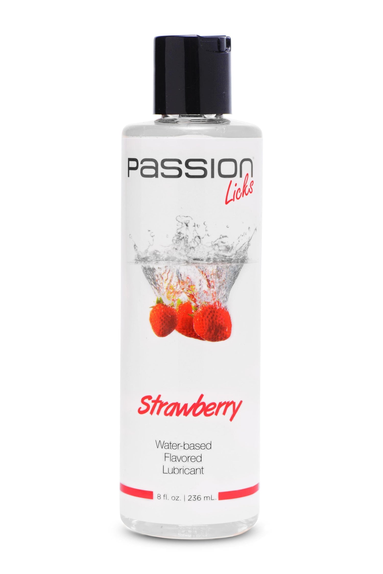Passion Licks Strawberry Water Based Flavored Lubricant - 8 Fl Oz / 236 ml