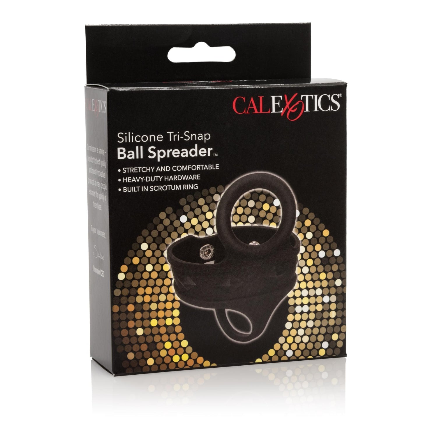 CalExotics Silicone Tri-Snap Ball Spreader — Silicone Cock Ring