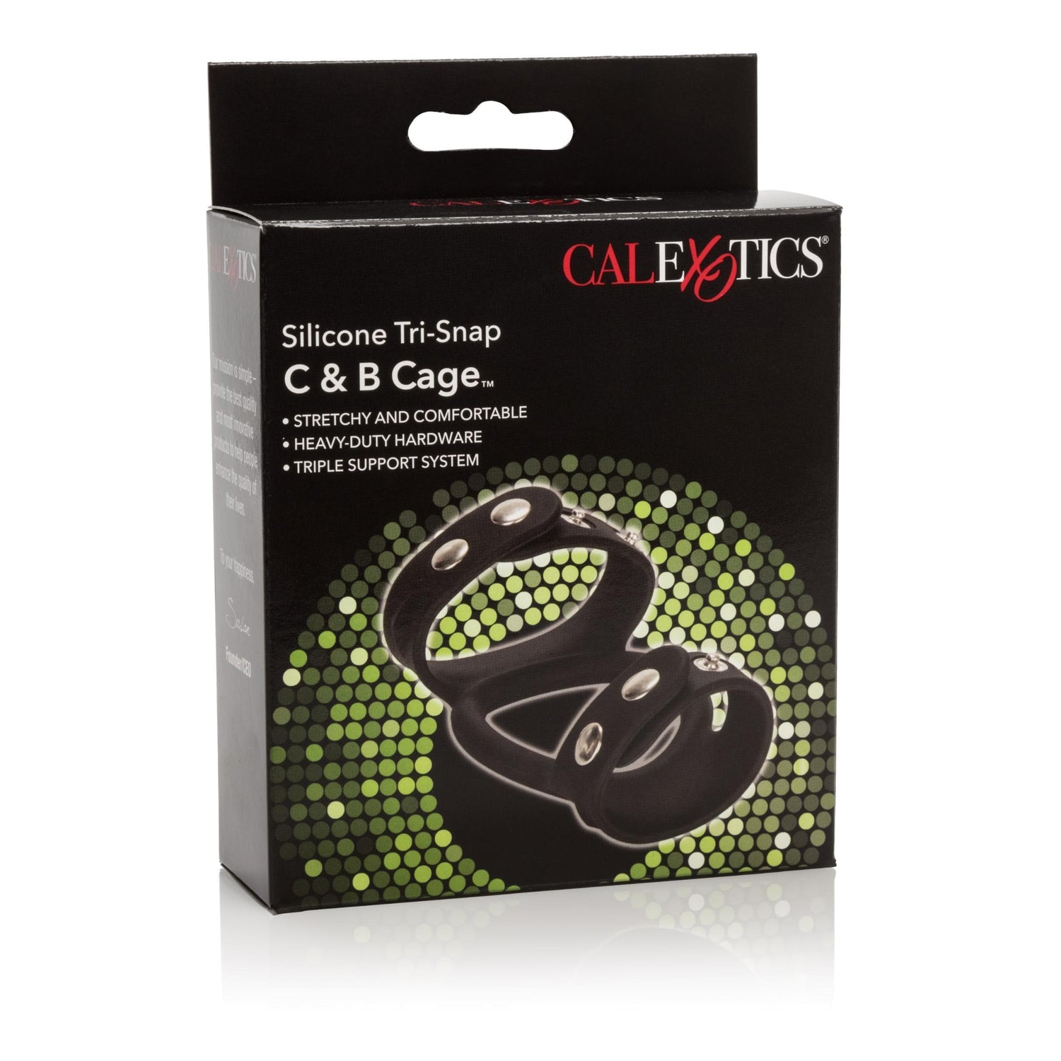 CalExotics Silicone Tri-Snap C & B Cage — Silicone Cock Ring