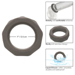 Alpha Liquid Silicone Prolong Prismatic Ring - Gray