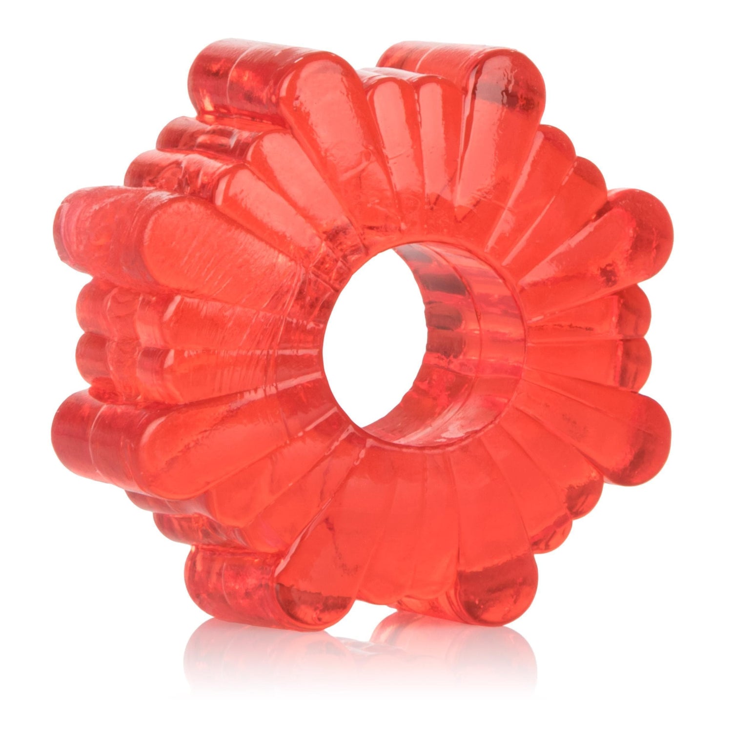 CalExotics Basic Essentials 4 Pack - Red — Silicone Cock Ring