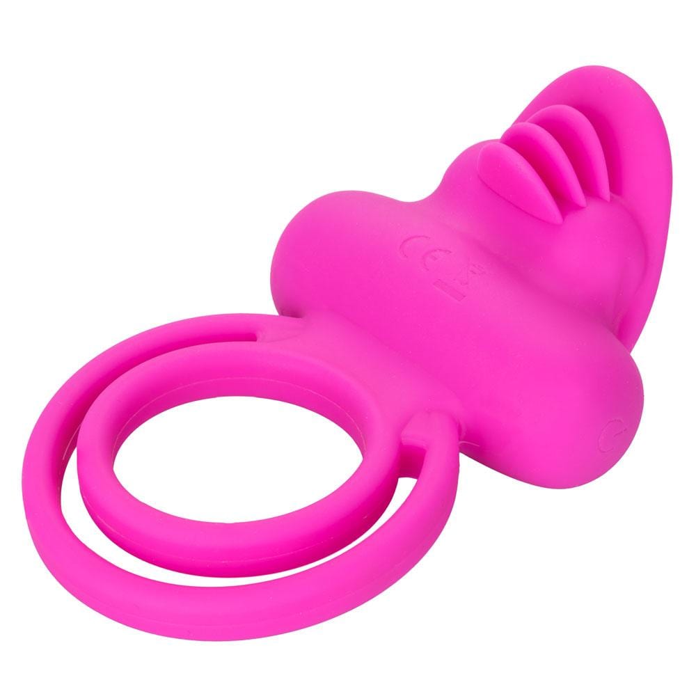 CalExotics Silicone Rechargeable Dual Clit Flicker Enhancer — Rechargeable Cock Ring