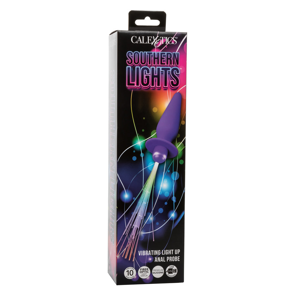 Southern Lights - Sonda anal con luz vibratoria - Púrpura