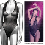 Radiance Deep v Body Suit - One Size - Black