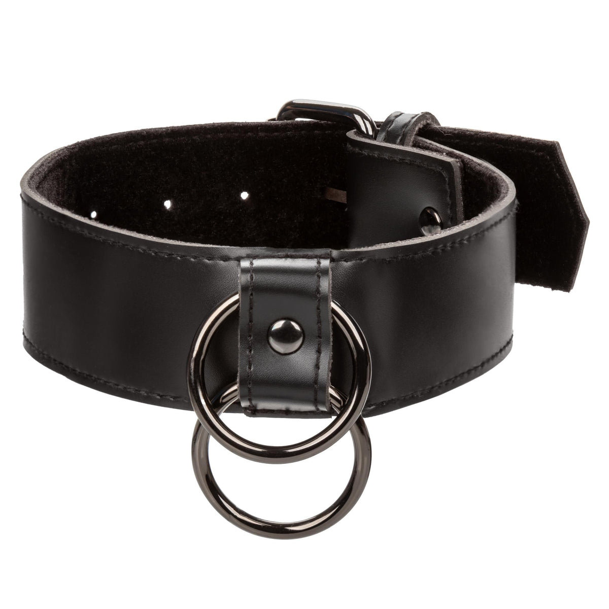 euphoria collection collar with chain leash black