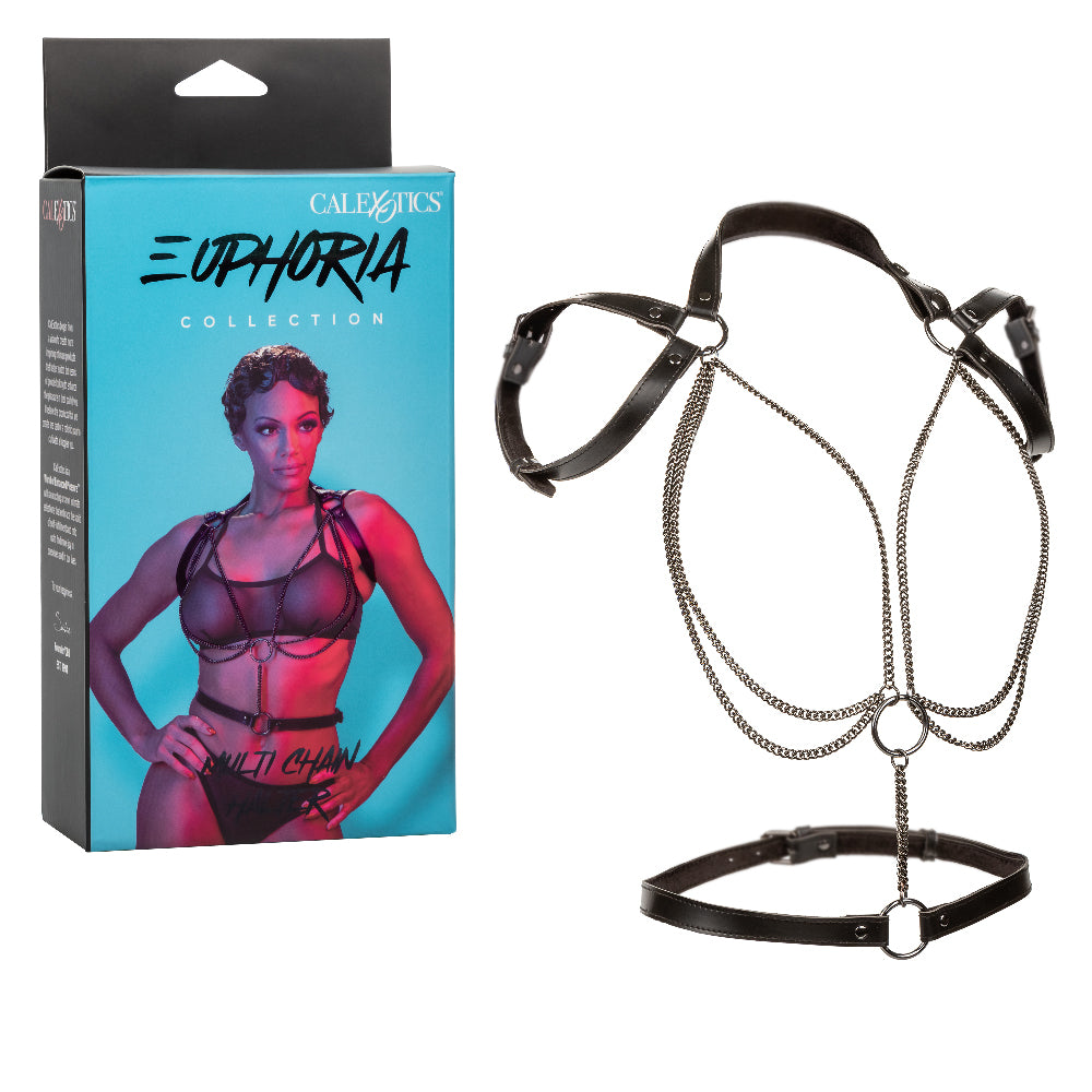 Euphoria Collection Multi Chain Halter - Black Default Title