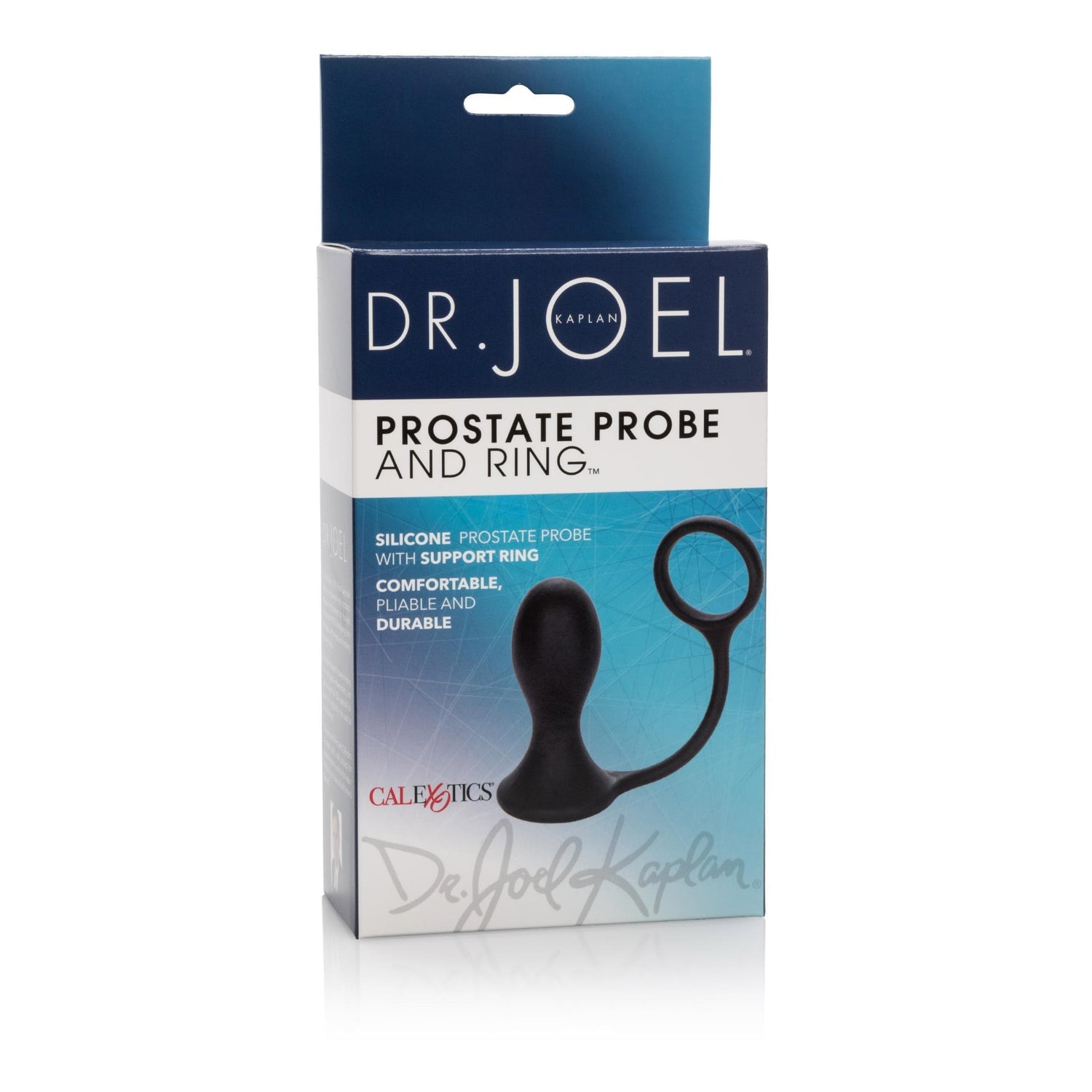 CalExotics Dr. Joel Kaplan Prostate Probe and Ring - Black — Silicone Anal Toy
