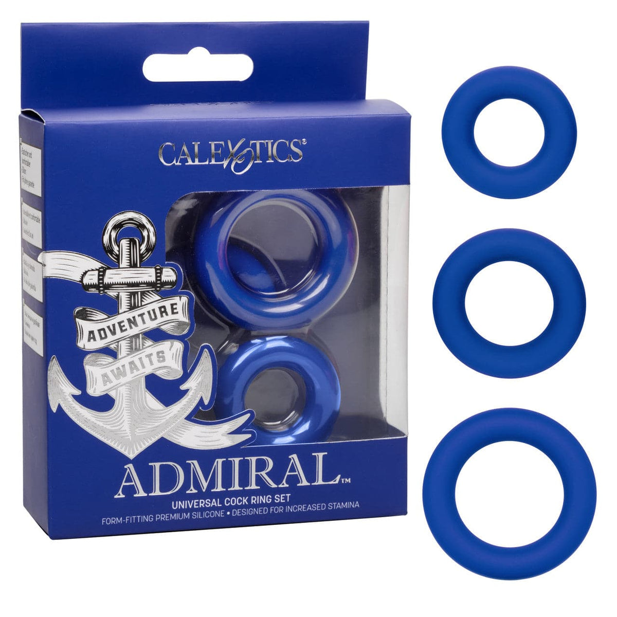 admiral universal cock ring set blue