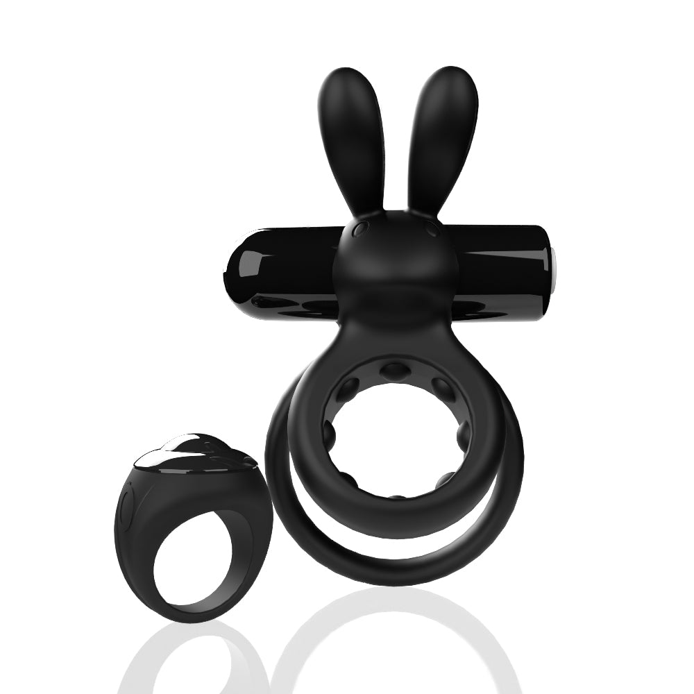 Screaming O Remote Controlled Ohare Vibrating Ring - Black