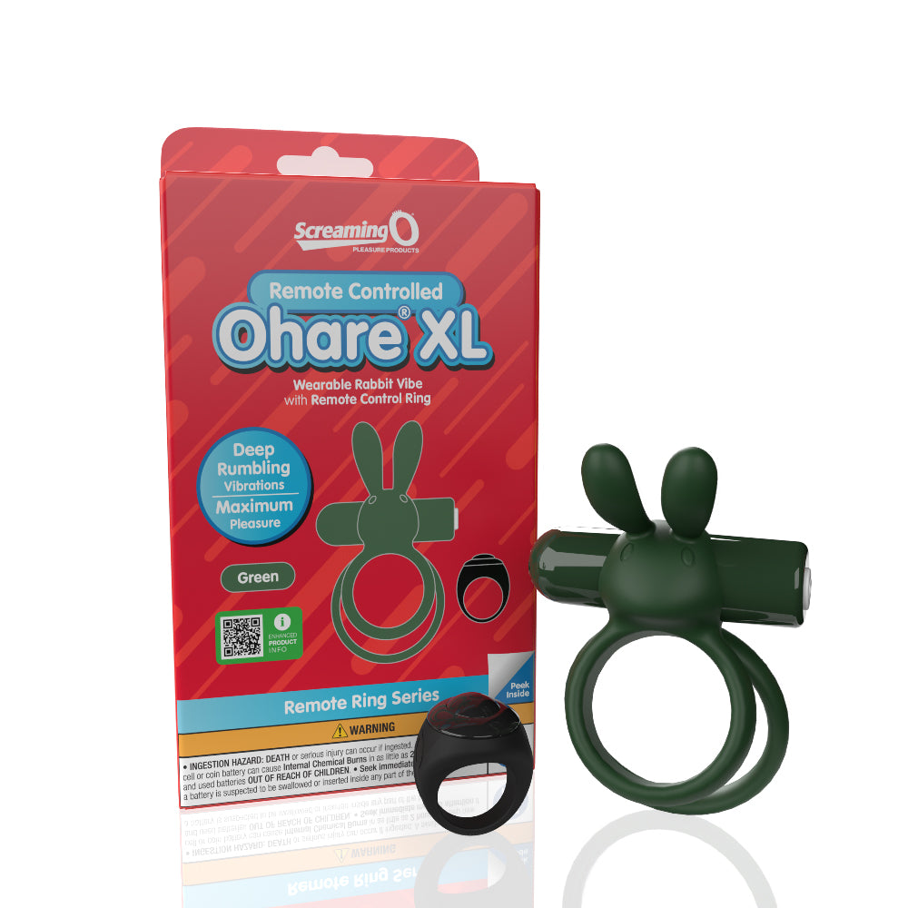 Screaming O Remote Controlled Ohare XL Vibrating  Ring - Green