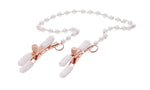 Sportsheets Peaches ‘N Creame Pearl Nipple Clamps - Pink — pink bondage toy at Stuffgoodies