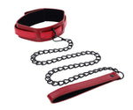 Sportsheets eX's and Oh's Collar and Leash — red bondage toy at Stuffgoodies