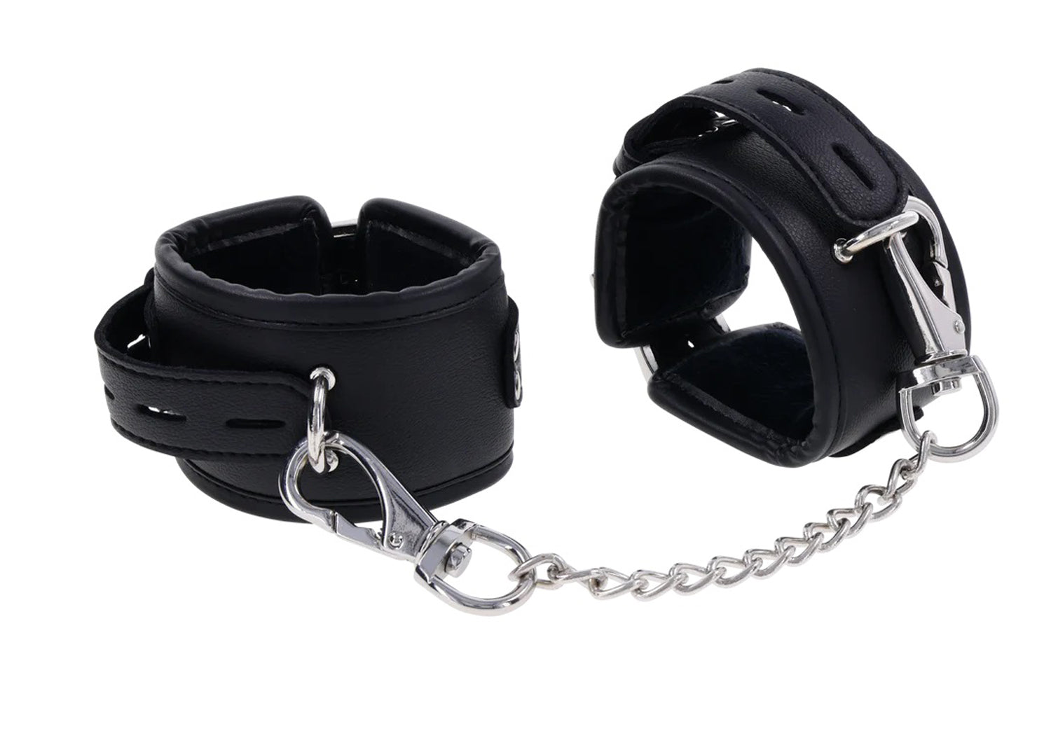 Sportsheets Edge Handcuffs - Black — black bondage toy at Stuffgoodies