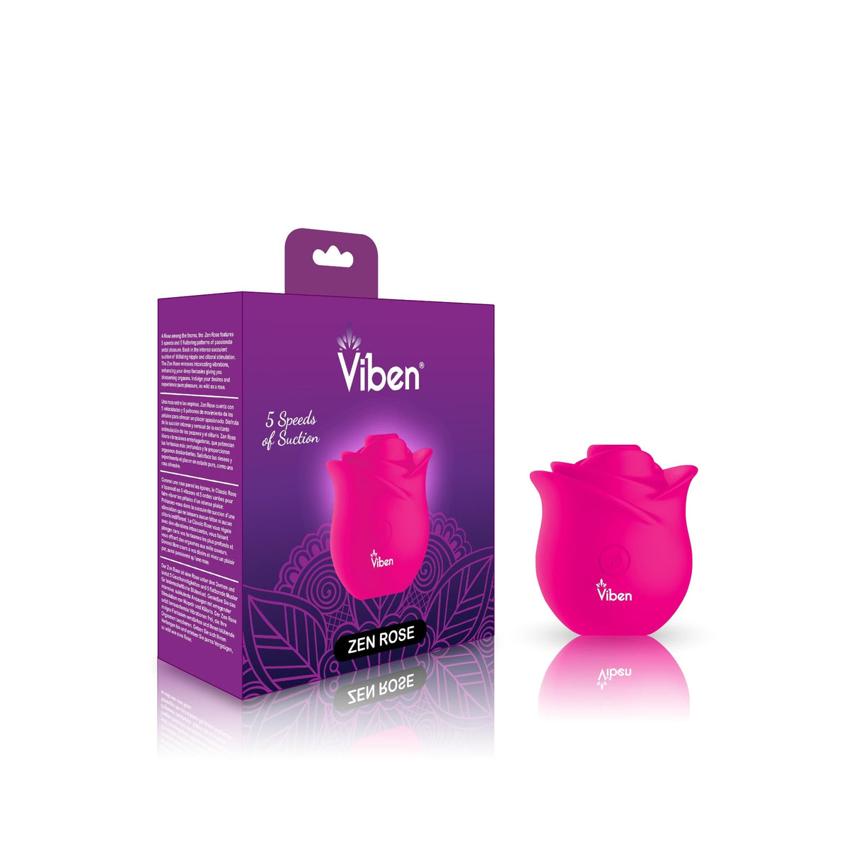 Zen Rose - Hot Pink - Handheld Rose Clitoral and Nipple Stimulator - Presale Only