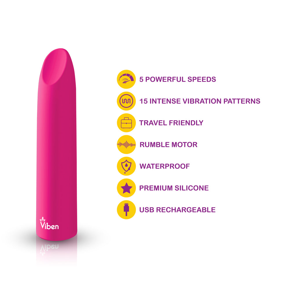 Fixation - Hot Pink - Powerful Lipstick Bullet Vibe