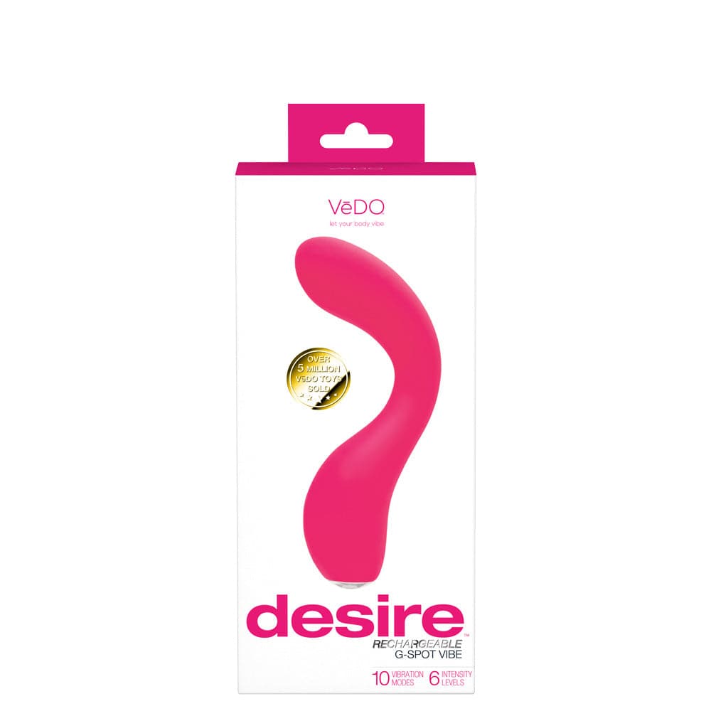 Vibrador de punto G recargable Desire - Rosa