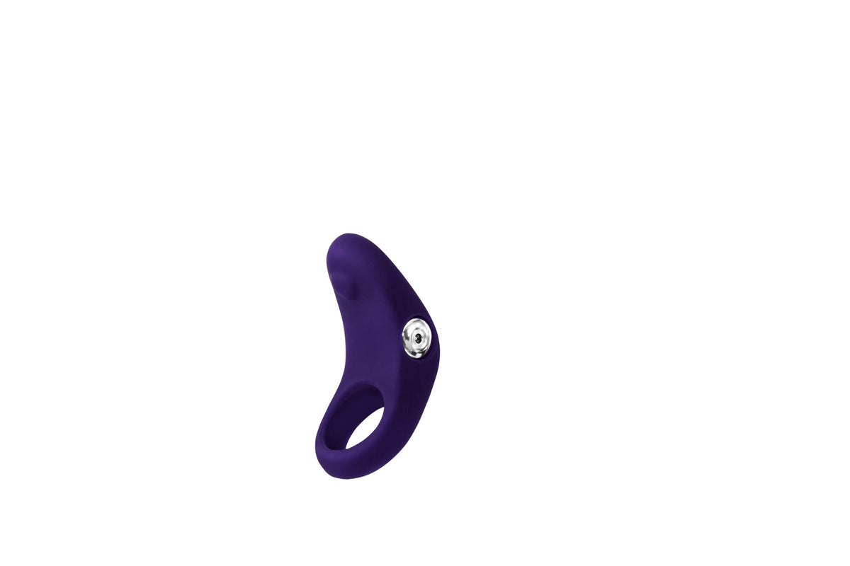 rev rechargeable vibrating c ring purple