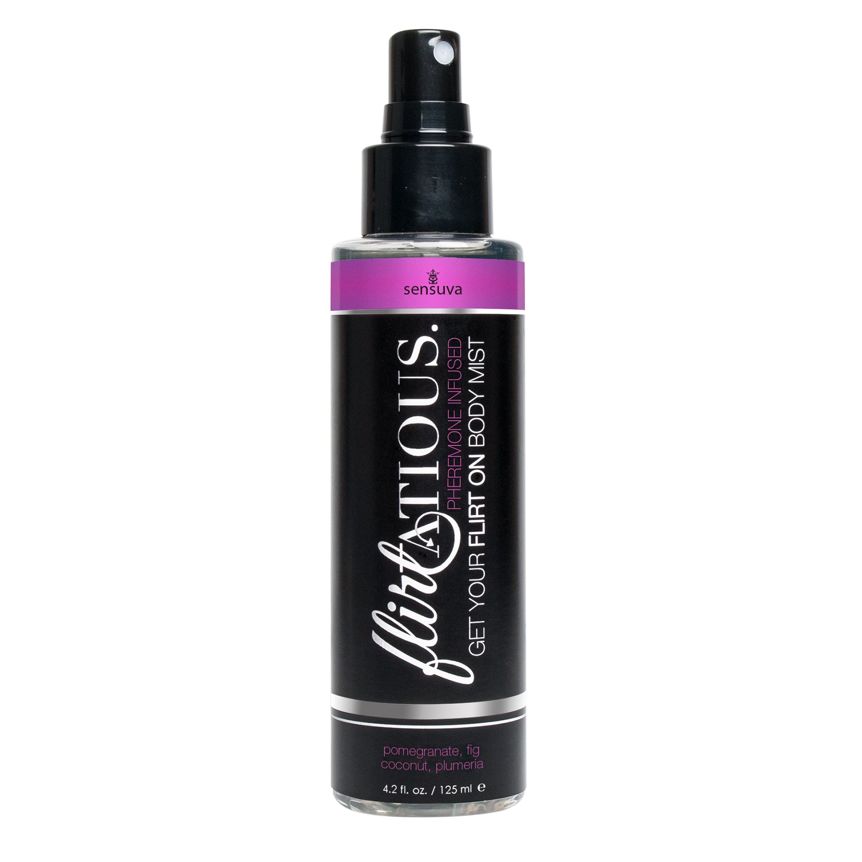 "Flirtatious Pheromone Infused Body Mist - Pomegranate, Fig, & Plumeria - 4.2 fl.oz /125ml SEN-VL548"