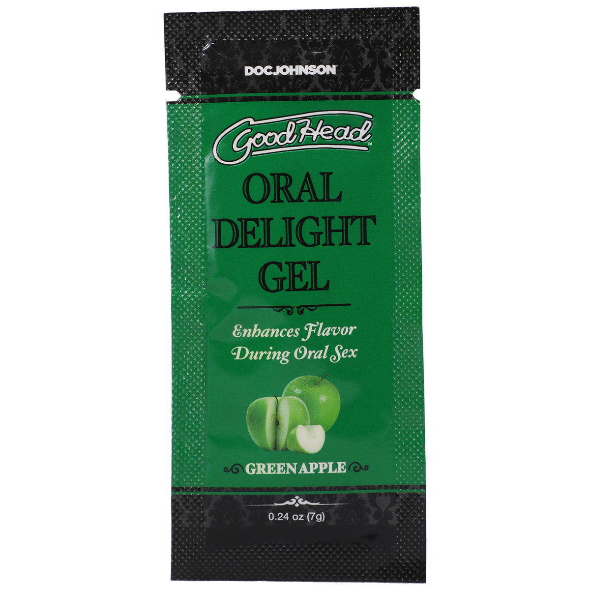 Doc Johnson Goodhead - Oral Delight Gel - Green Apple - 0.24 Oz — green lubricant at Stuffgoodies