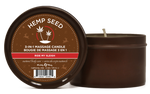 "Hemp Seed 3-in-1 Massage Candle Ride My Sleigh 6oz/ 170 G EB-HSCH021C"