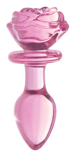 "Pink Rose Glass Anal Plug - Medium BTYS-AG650-MED"