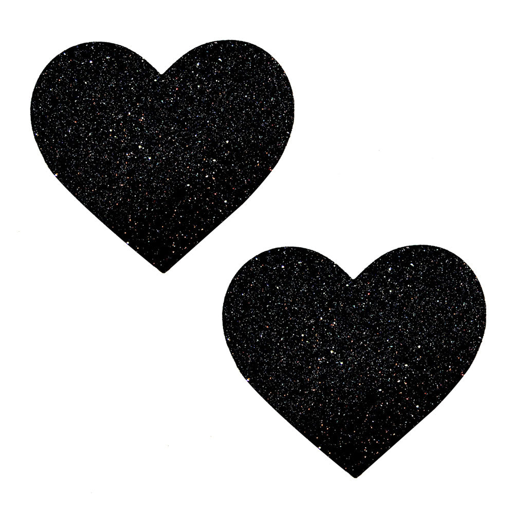 Neva Nude Black Malice Glitter I Heart U Nipztix Pasties — intimate product at Stuffgoodies
