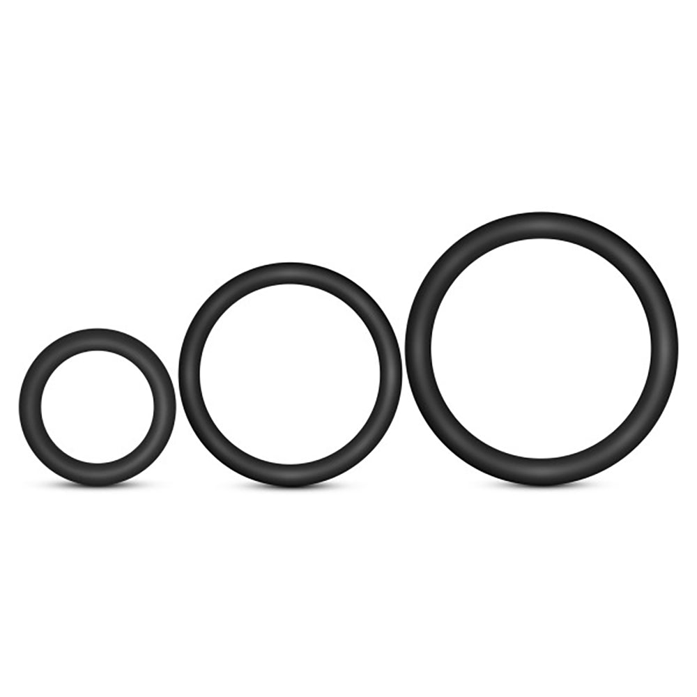 Blush Performance - Vs4 Pure Premium Silicone Cockring Set - Black — black cock ring at Stuffgoodies