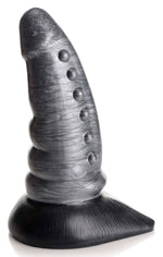 "Beastly Tapered Bumpy Silicone Dildo - Silver CC-AG878-SLV"