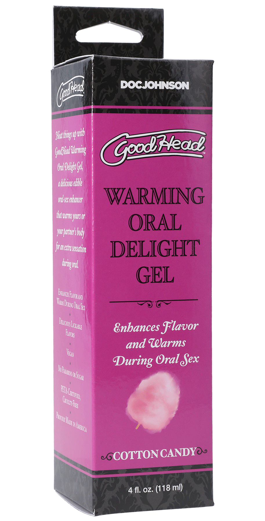 Doc Johnson Goodhead - Warming Oral Delight Gel - Cotton Candy - 4 Fl. Oz. — lubricant at Stuffgoodies