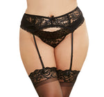 "Lace Garterbelt - Queen - Black DG-8735XBLKQ"