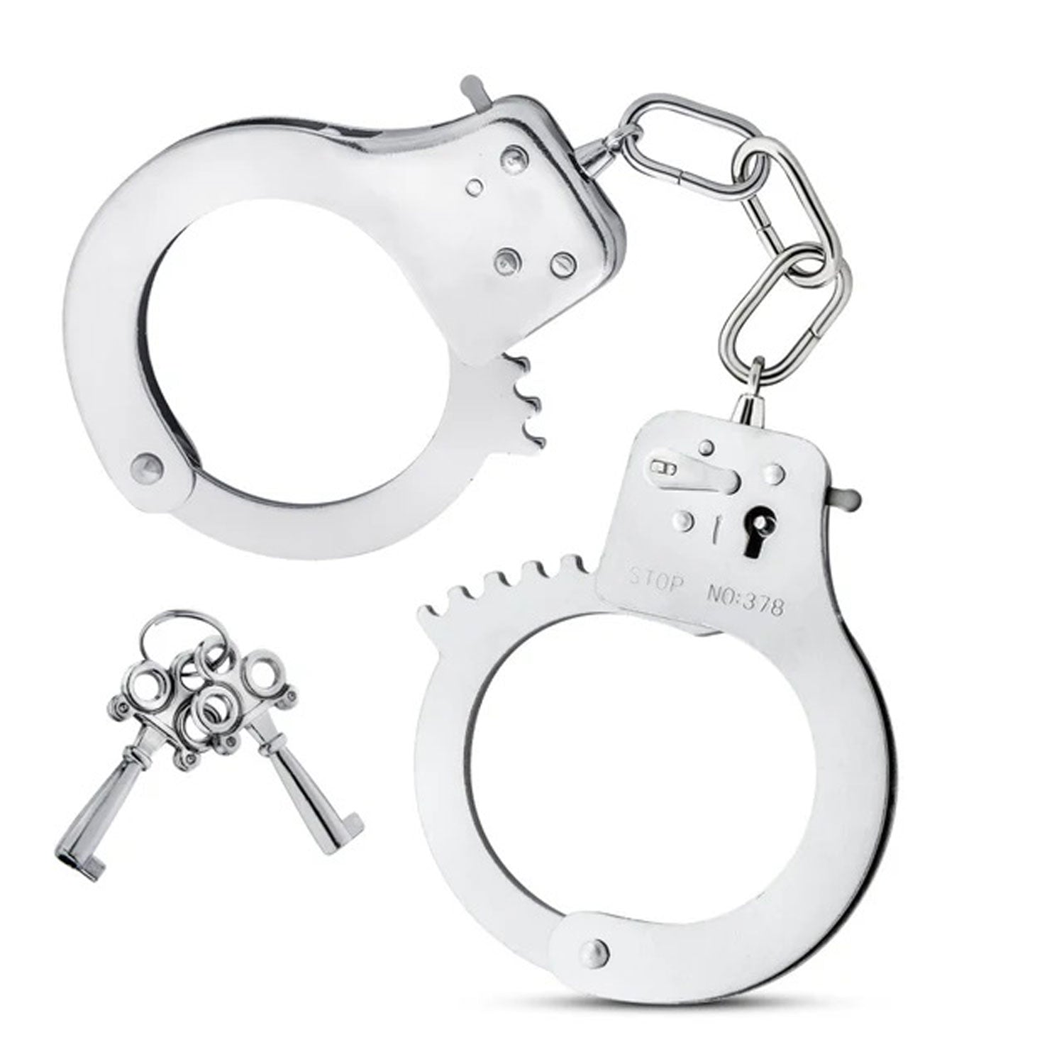 Blush Temptasia Beginner Cuffs Silver — silver bondage toy at Stuffgoodies