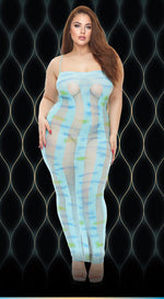 "Blue Horizon Maxi Dress - Q X-LC134-X"