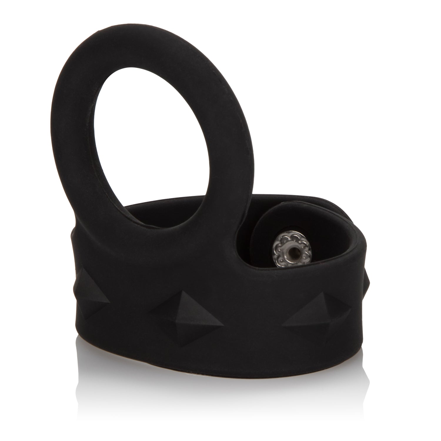 CalExotics Silicone Tri-Snap Scrotum Support Ring - Large — cock ring at Stuffgoodies