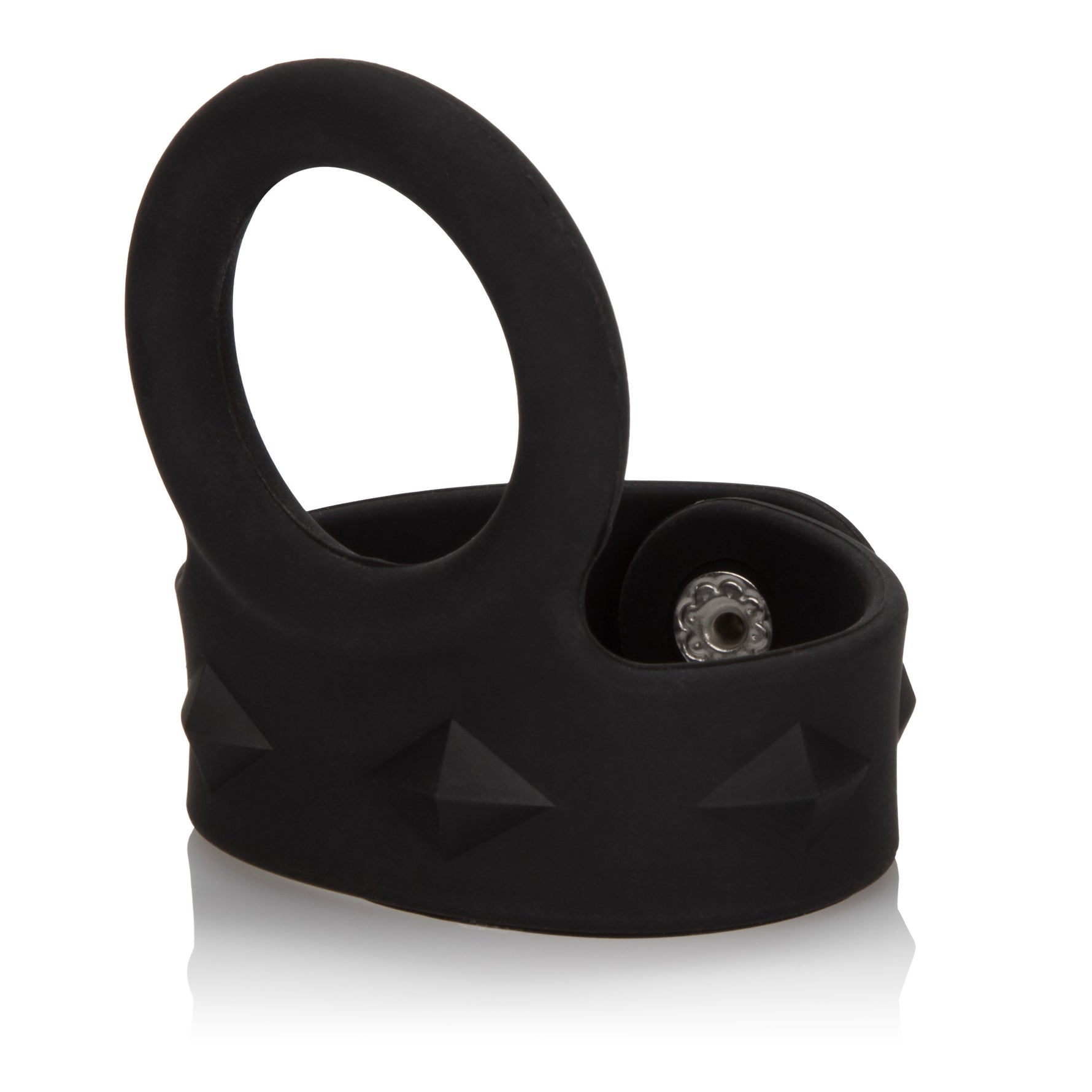 CalExotics Silicone Tri-Snap Scrotum Support Ring - Large — cock ring at Stuffgoodies