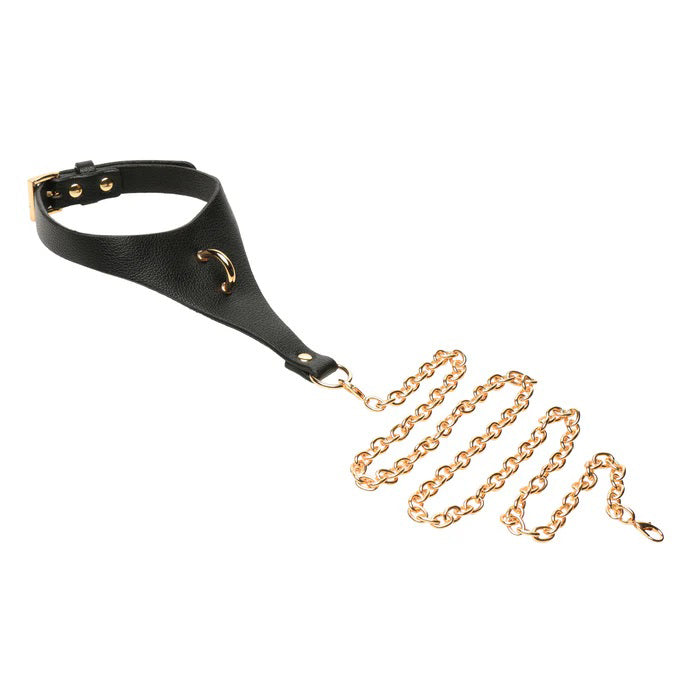 XR Brands — Captivate Collar With Body Chain - Black (MS-AH671-BLK)