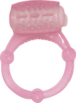 "Humm Dinger Vibrating Penis Ring Clitoral Stimulator - Magenta HTP2065"