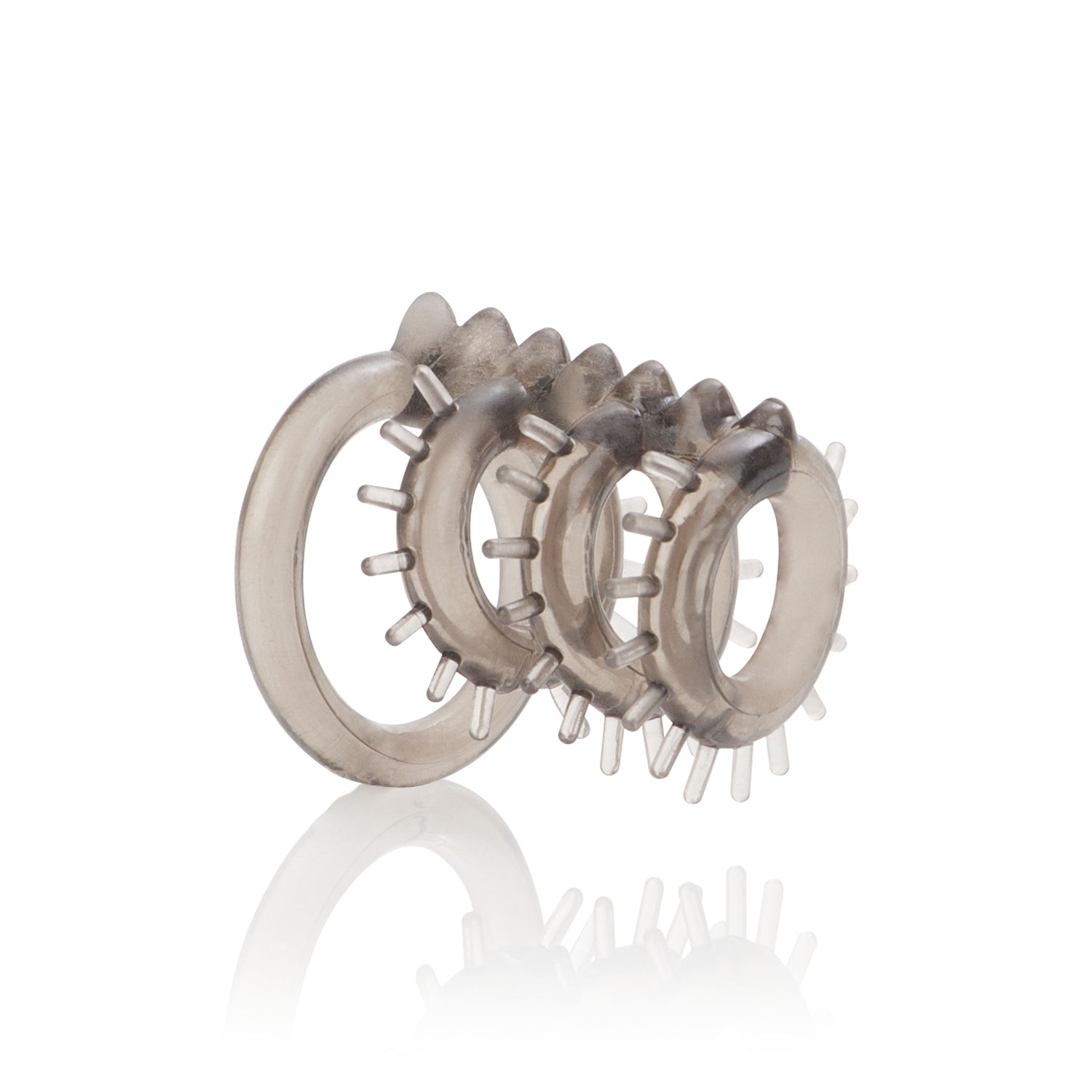 CalExotics Dr. Joel Kaplan Support Master Triple Ticklers - Smoke — smoke cock ring at Stuffgoodies
