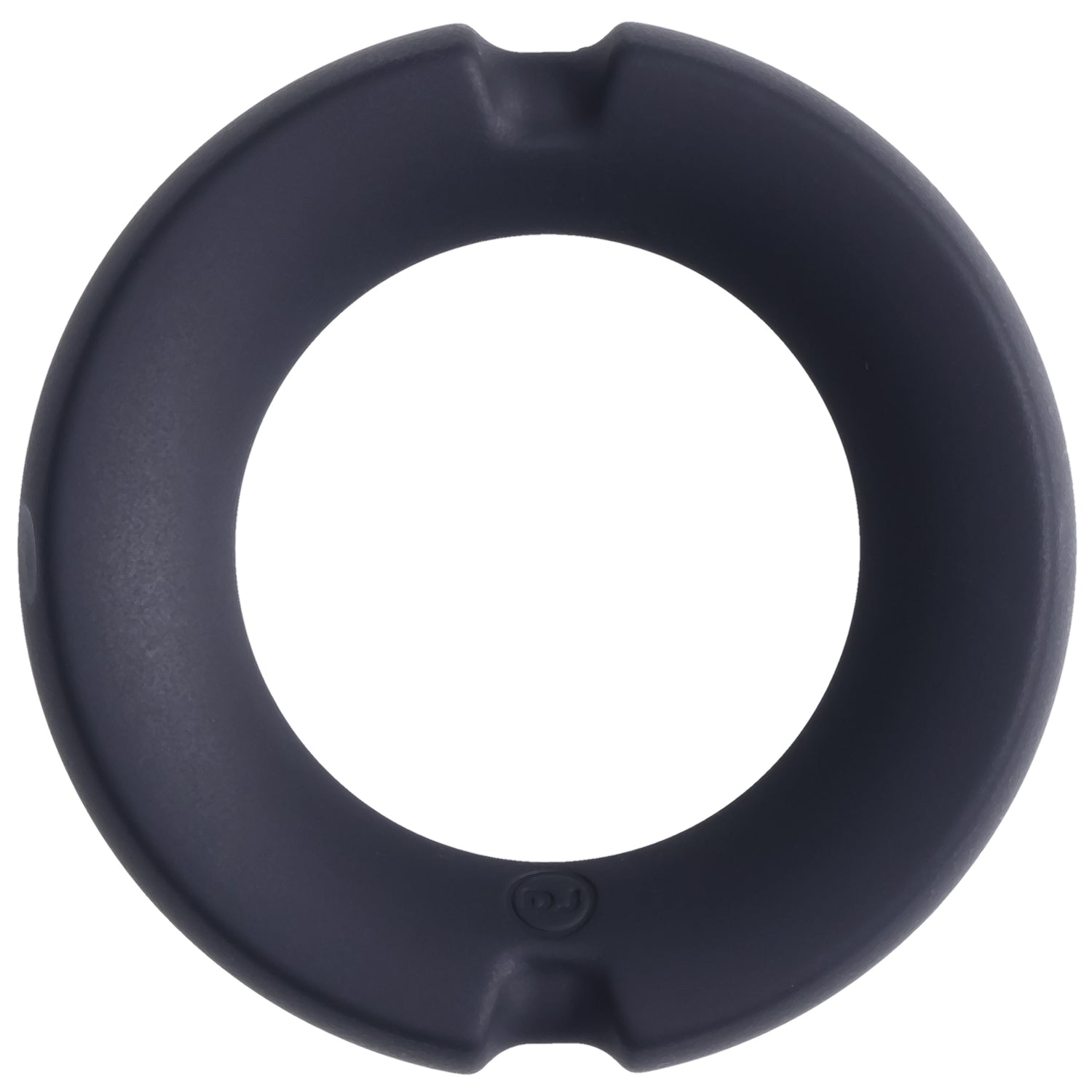 Doc Johnson Merci - the Paradox - Silicone Covered Metal Cock Ring - 50mm - Black — black cock ring at Stuffgoodies