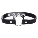 XR Brands — Kinky Kitty Ring Slim Choker - Black (MS-AG726-BLK)