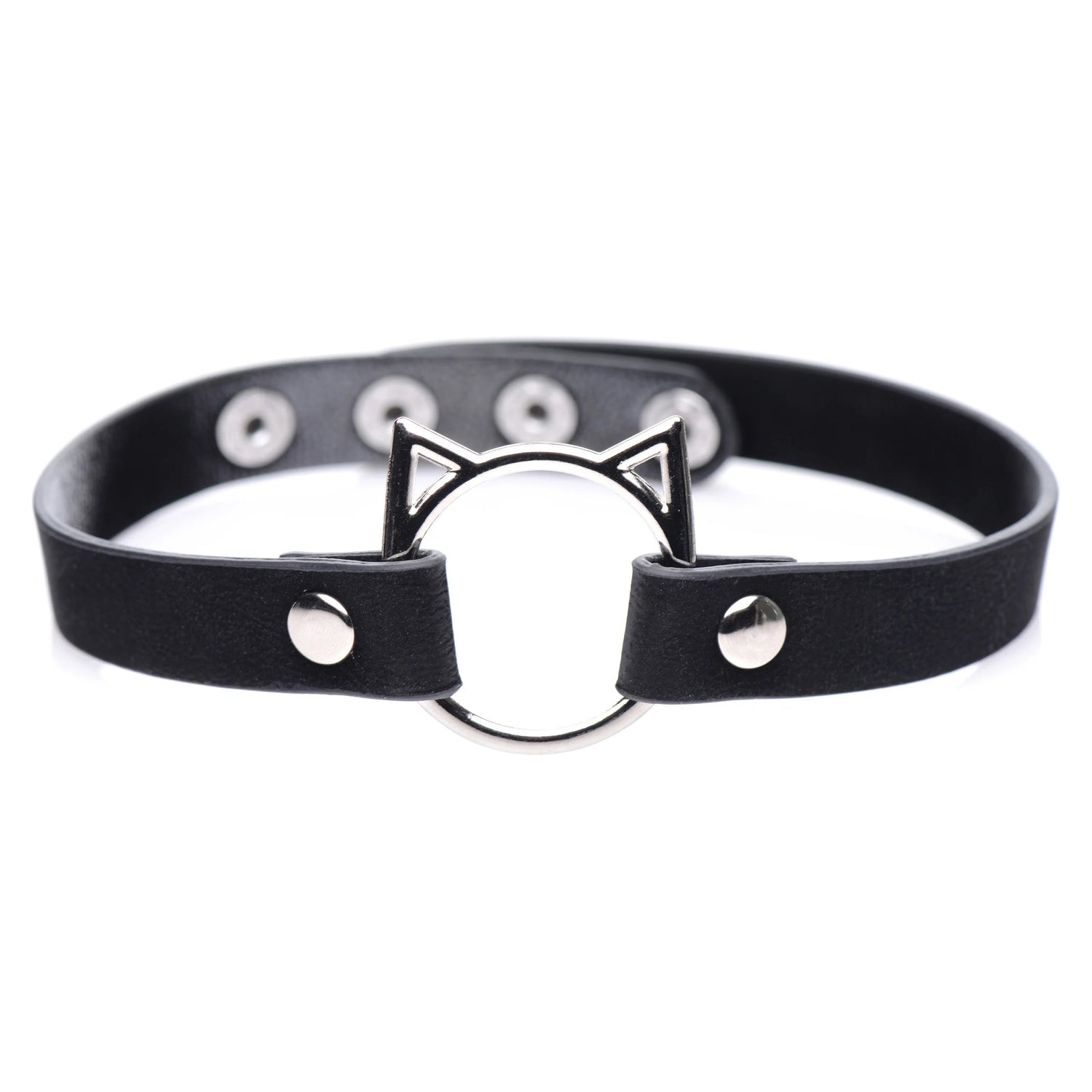 XR Brands — Kinky Kitty Ring Slim Choker - Black (MS-AG726-BLK)