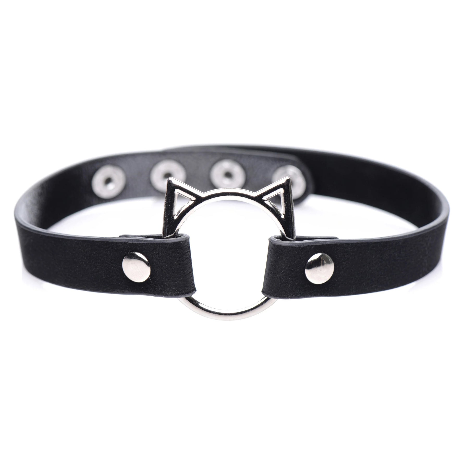 XR Brands — Kinky Kitty Ring Slim Choker - Black (MS-AG726-BLK)