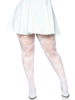 "Butterfly Net Tights - 1x/2x - White LA-1412XWHT1X2"
