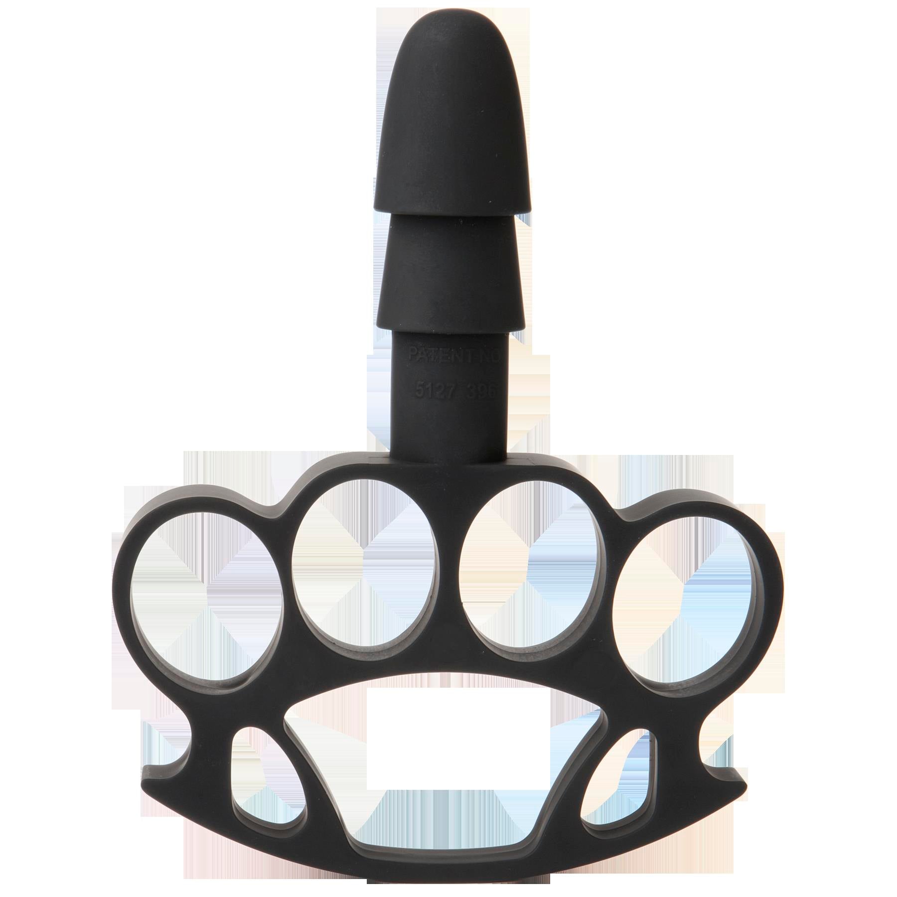 Doc Johnson Vac-U-Lock Knuckle Up — black bondage toy at Stuffgoodies