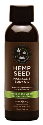 Earthly Body Hemp Seed Massage and Body Oil - Naked in the Woods - 2 Fl. Oz/ 60ml — intimate product at Stuffgoodies