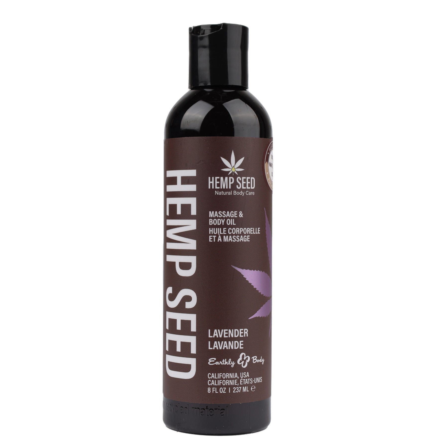 Earthly Body Hemp Seed Massage and Body Oil - Lavender - 8 Fl. Oz./ 237ml — intimate product at Stuffgoodies